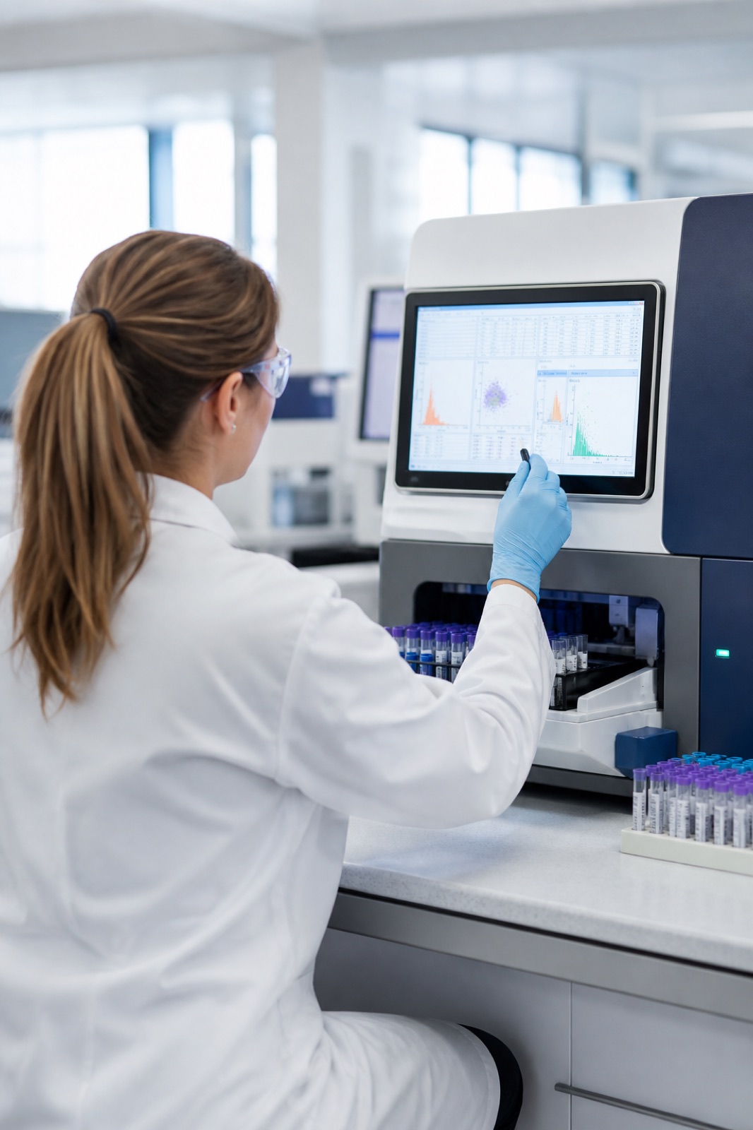 Laboratory scientist reviewing specimen validity results