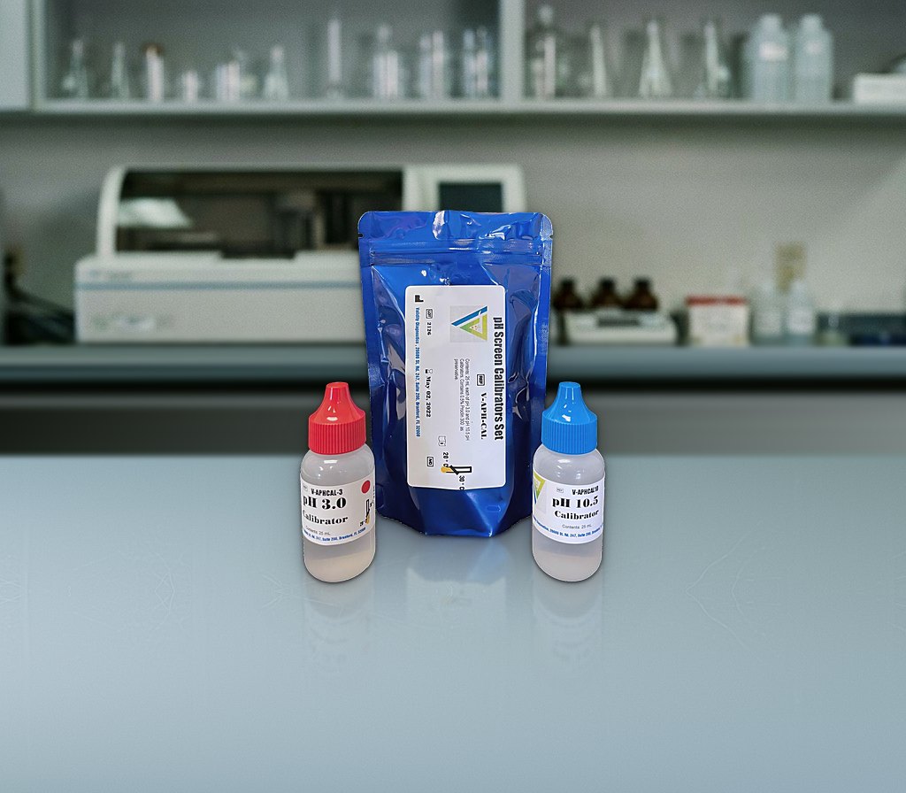 pH Calibrator Kit 25 ml each — Level I 3.0 & Level II 10.5 — V-APHCALC
